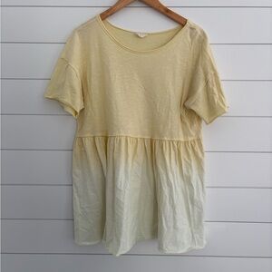 143 Story Yellow Ombre Flowy Top Size M